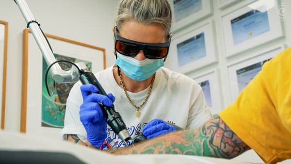 Briar Neville, from Scared Laser, a laser tattoo removal studio in Auckland.