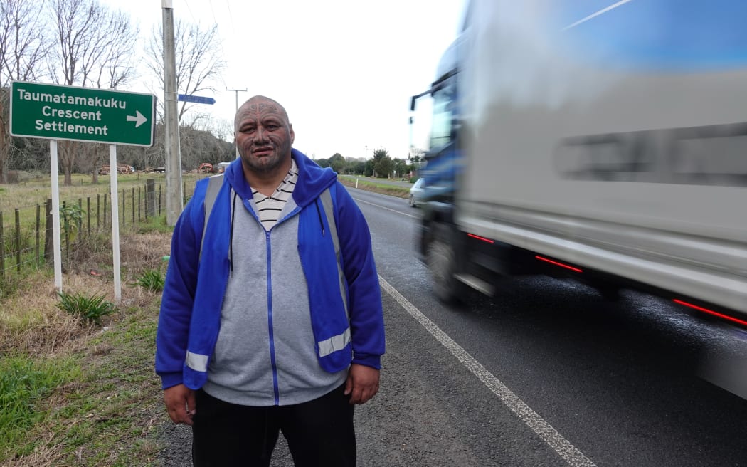 Roddy Hapati Pihema says the camera is a last resort to reduce speeds through the settlement of Taumatamākuku.