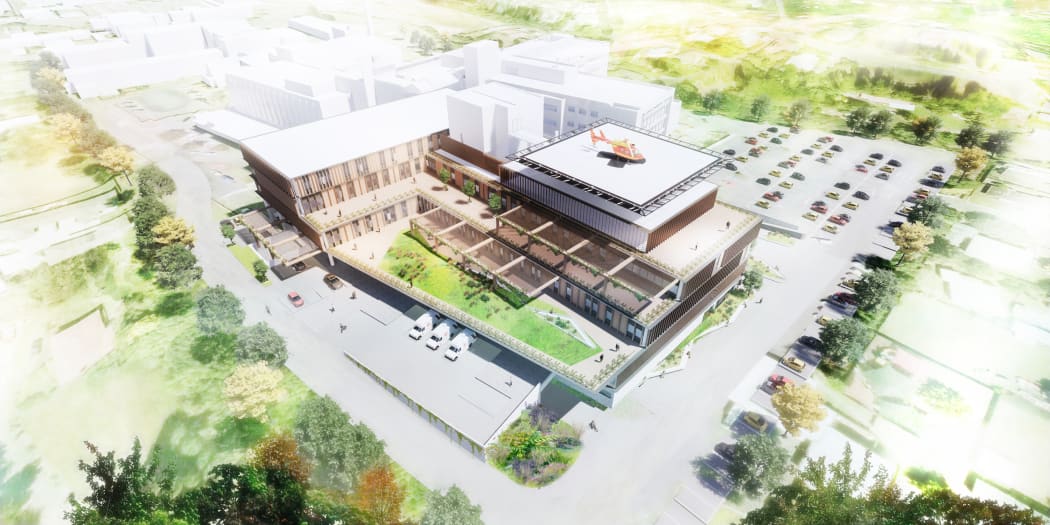 An artist's impression of the new East Wing at Taranaki Base Hospital.
