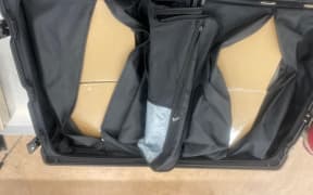 Cardboard boxes in a traveller's luggage found to contain methamphetamine.