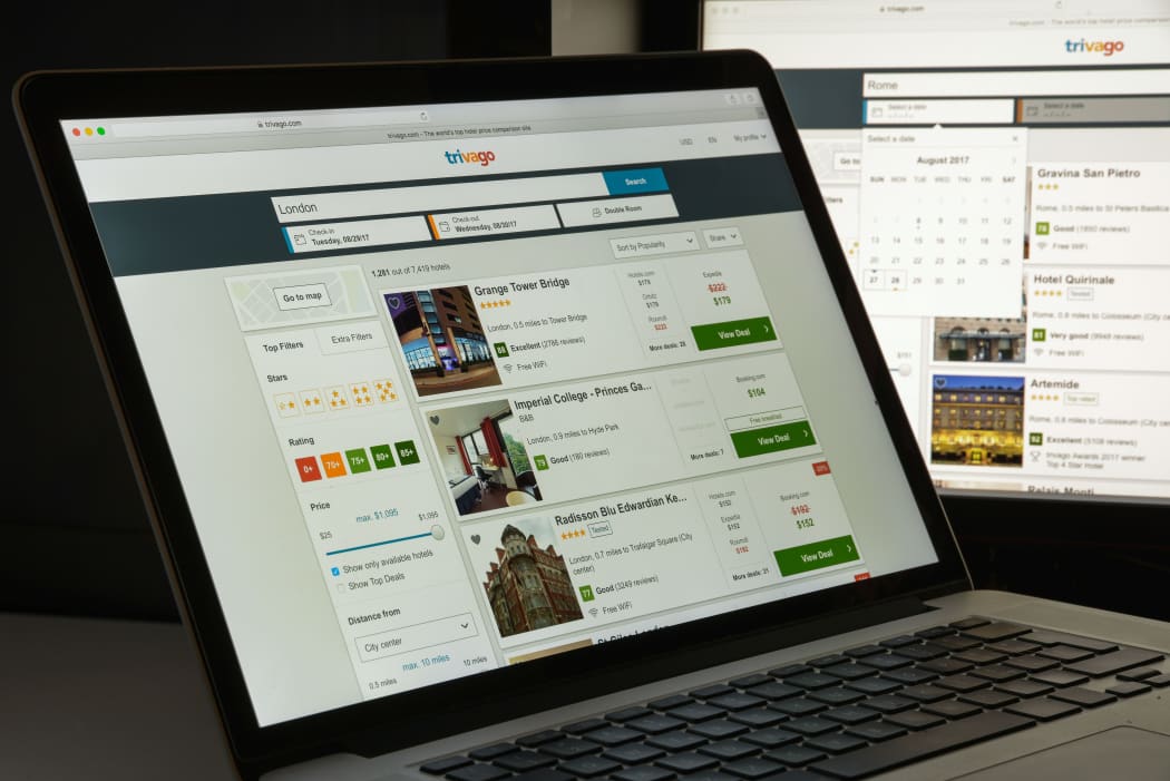 The Trivago website.