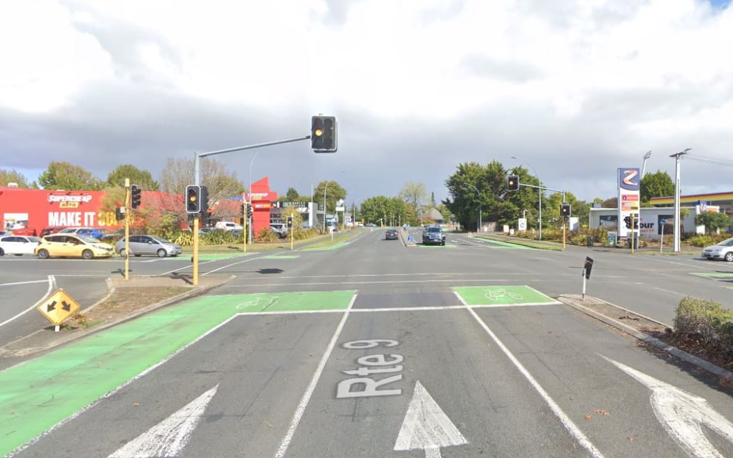 The major intersection of Willoughby and Mill streets in Whitiora, Hamilton.