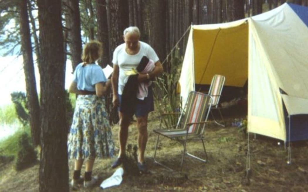 Cardinal Wojtyla and Anna-Teresa Tymieniecka on a camping trip in 1978