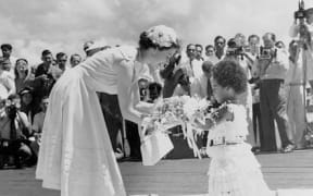 The Queen on her first visit to Fiji in December 1953