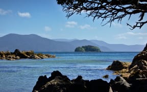 The view towards Tamihau Island from Ulva Island, off the coast of Stewart Island.