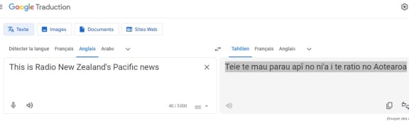 This is Radio New Zealand Pacific translated into Tahitian