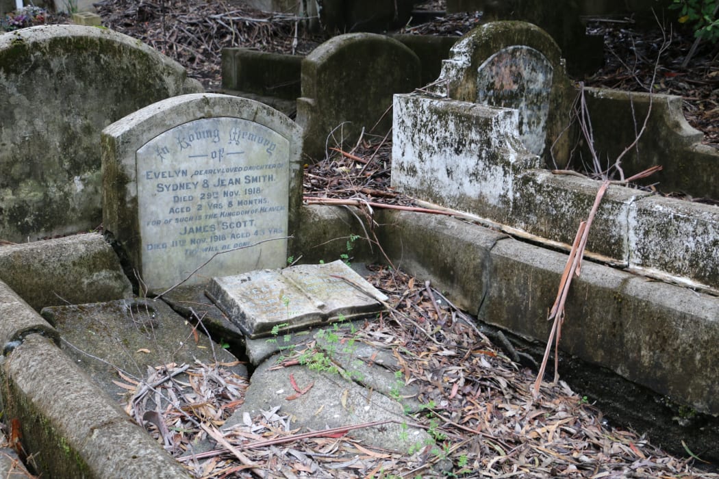 Karori Cemetery, Wellington - One of many graves on those who died of the flu in 1918