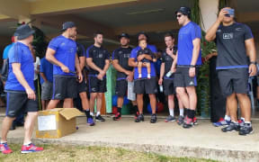 The All Blacks visit Marist Brothers' Primary School.