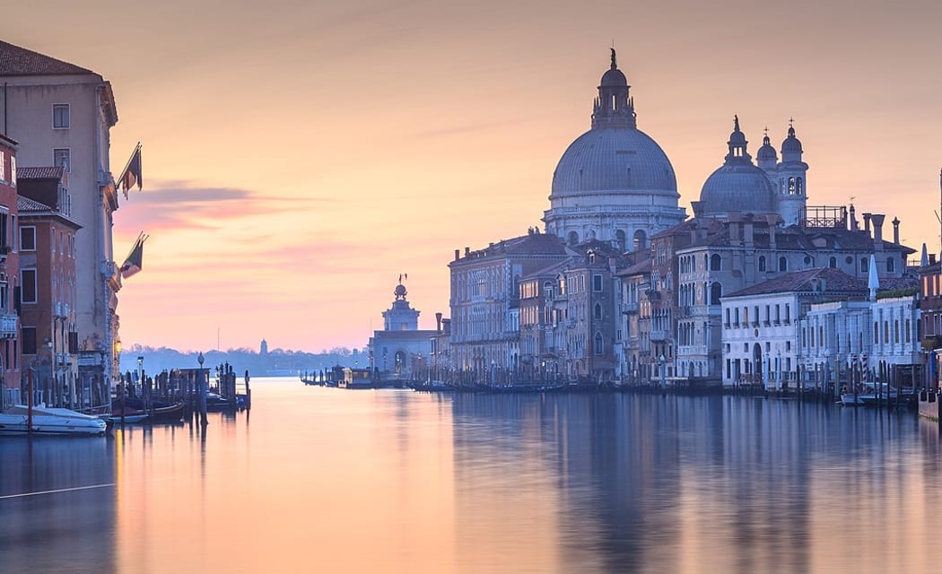 Early morning on Grand Canal in Venice
