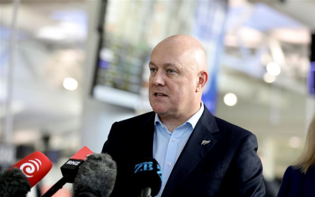 Prime Minister Christopher Luxon makes a tourism funding boost announcement at Auckland Airport on 9 June 2025.