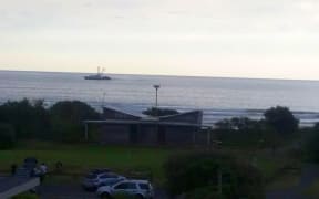 A Talley's 61 metre purse seiner in Piha