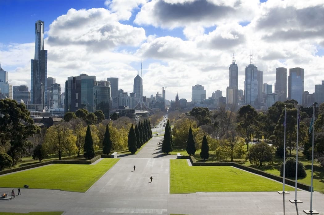Melbourne's skyline.