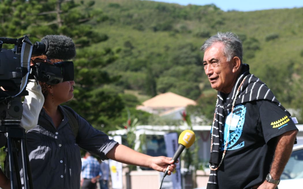 French Polynesia leader Oscar Temaru.