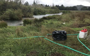 Gisborne District Council officers found a pump, hose and irrigation equipment that ran into the wetland when they visited the site on February 24, 2020.