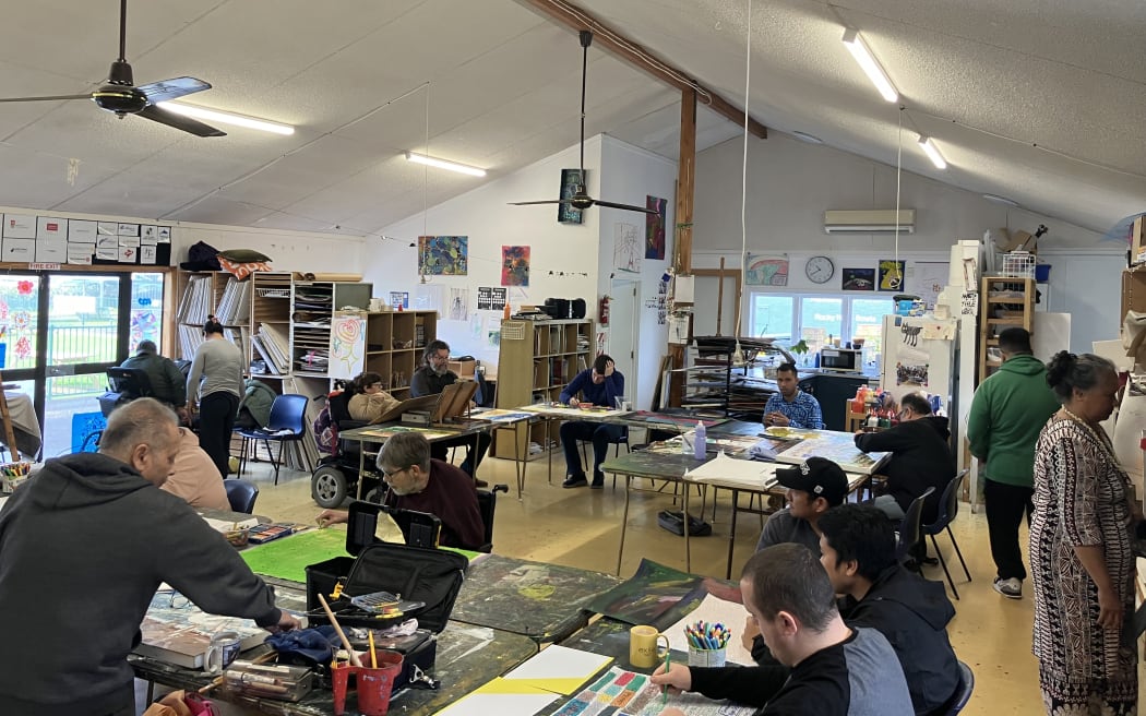 Artists hard at work at Māpura Studios.