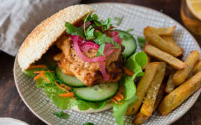 Chicken Satay Burger