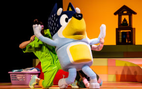 Scenes from Bluey’s Big Play The Stage Show in Madison Square Garden.