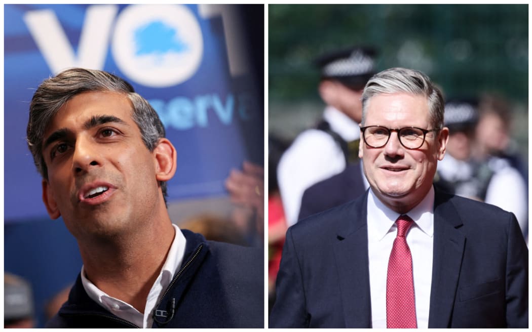 Conservative Party leader and Prime Minister Rishi Sunak and Labour Party leader Keir Starmer.