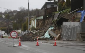 A retaining wall has collapsed due to rainfall  on Douglas St in Highfield, Timaru. Tree is due to be taken out to avoid falling.