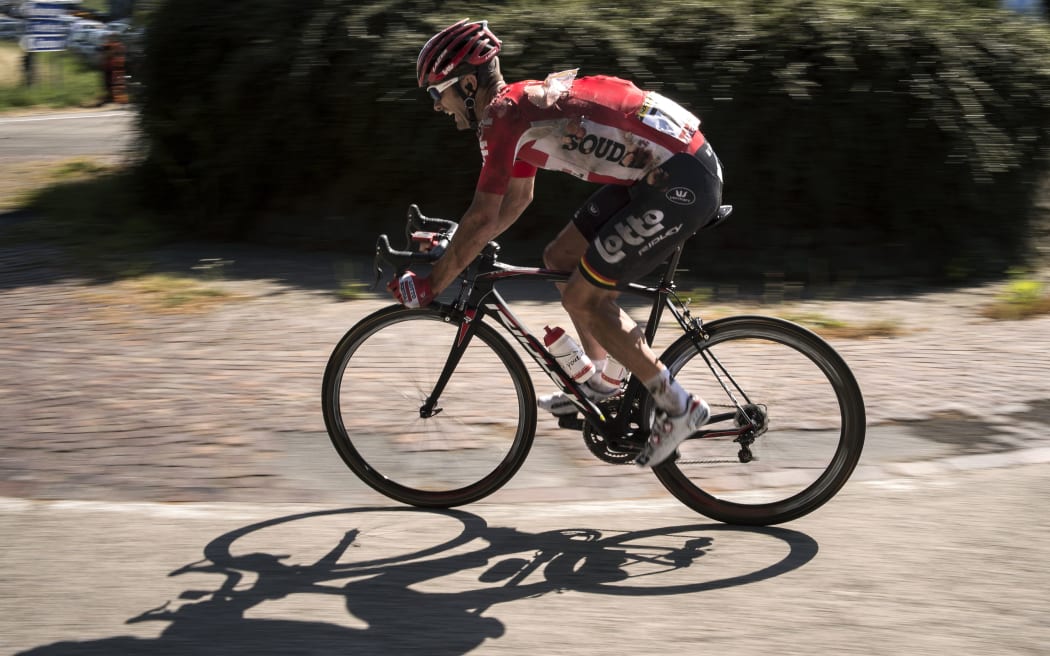 New Zealand's Greg Henderson was involved in a crash but crossed the finish line.