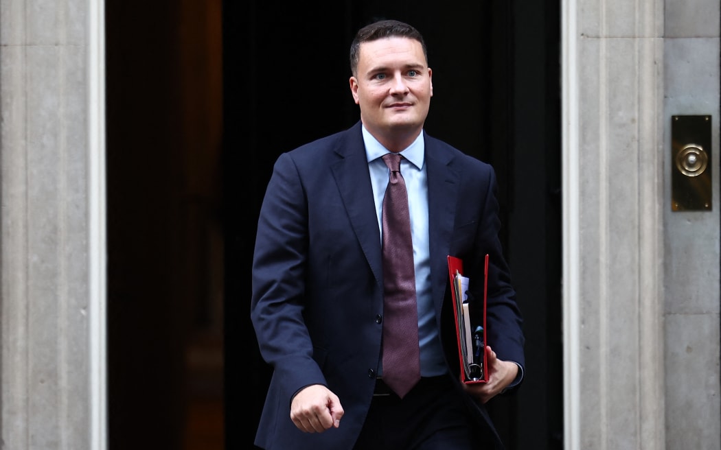 Britain's Health Secretary Wes Streeting leaves after attending a weekly cabinet meeting at 10 Downing Street in London on October 8, 2024. (Photo by HENRY NICHOLLS / AFP)