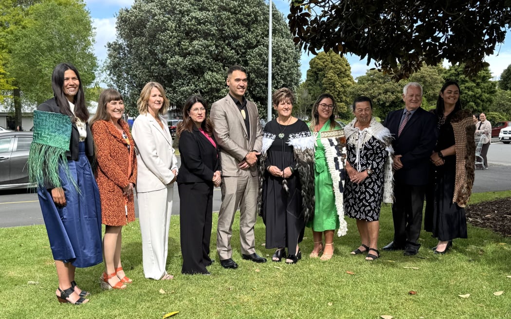 Far North District Council's newly-elected politicians at the swearing in ceremony in Kaikohe.