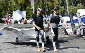 (L-R) Blair Tuke and Peter Burling.
Oceania 49er ChampionshipS.