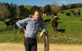 Green Party co-leader Russel Norman announced the final part of the Green Party rivers policy at a dairy farm in Raglan.