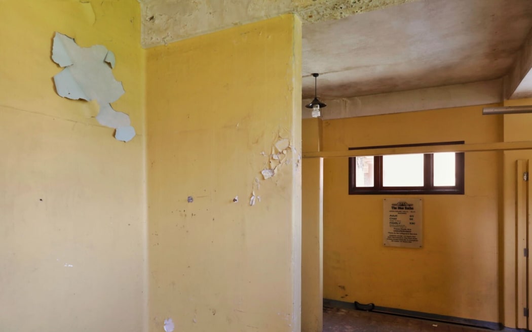 An interior section of the Blue Baths.