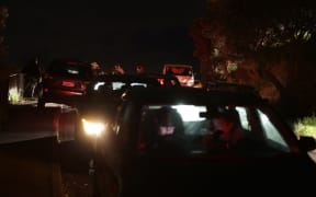 Cars in the Wellington suburb of Mt Victoria after the earthquake.