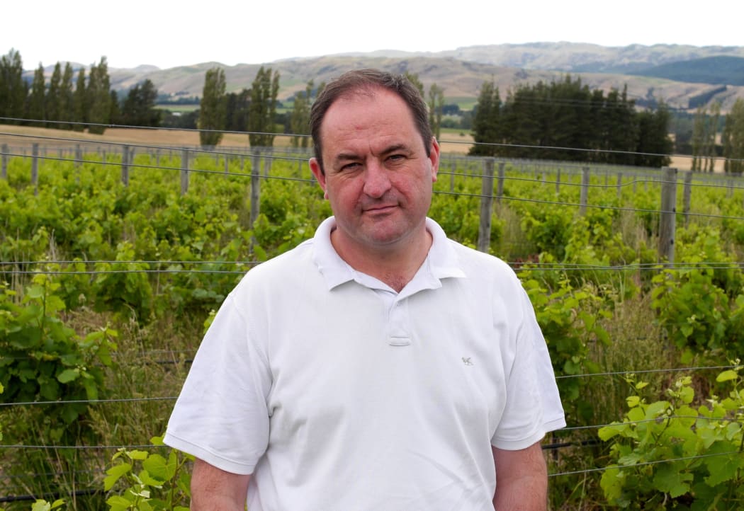 Guy Porter at the block 8 vineyard in the Waipara Valley