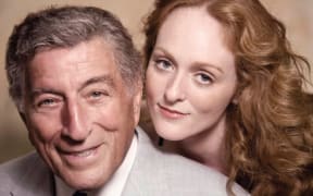 Father and daughter, Tony Bennett and Antonia Bennett.
