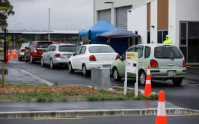 Mobile Covid-19 testing near Christchurch airport.