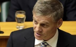 Bill English delivering his budget to Parliament.