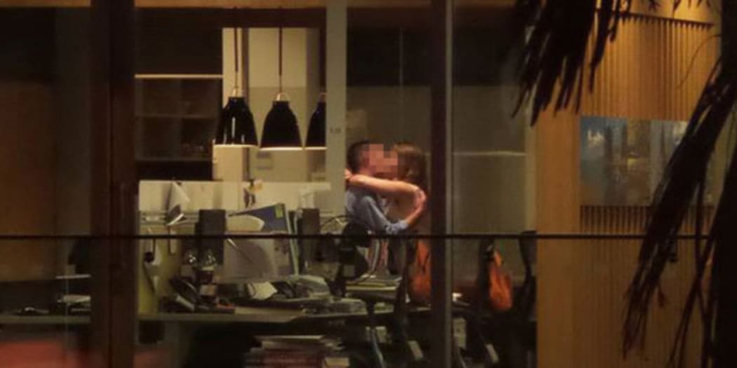 The couple who were filmed having sex in a Christchurch office.