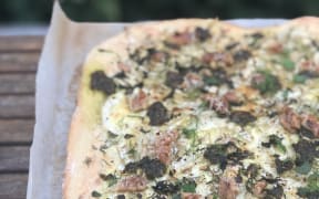 Fennel, mint and ricotta flatbread by Delaney Mes