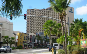 The Tumon tourist district in Hagatna, the capital of Guam, the US territory in the western Pacific.