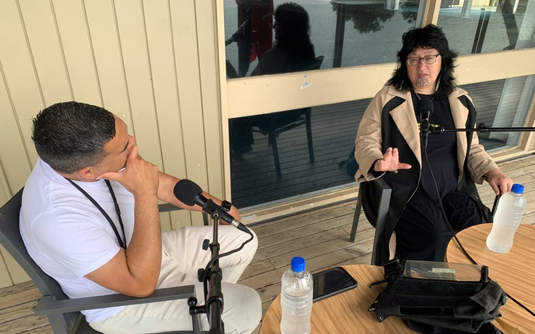 Julian Wilcox and Annette Sykes at Waitangi