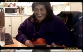 Nanny Moewaka from Flaxmere playing the violin