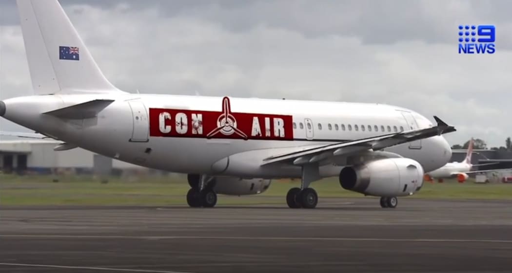Australia's Nine News superimposed 'Con Air' onto the deportation flight in its exclusive that has now been deemed "an error" by the Border Force.