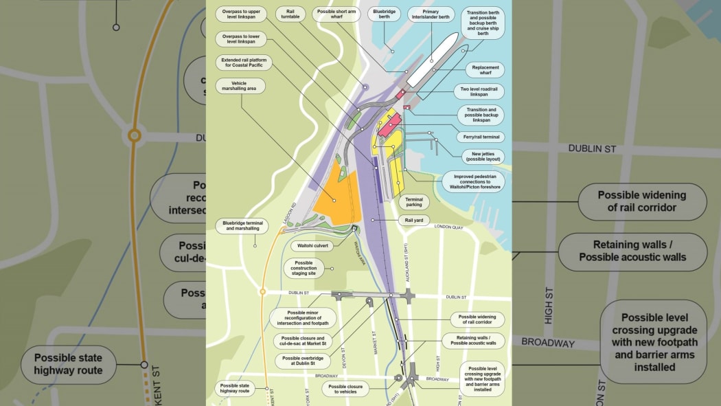 Proposed changes to Picton as part of the ferry terminal upgrade.