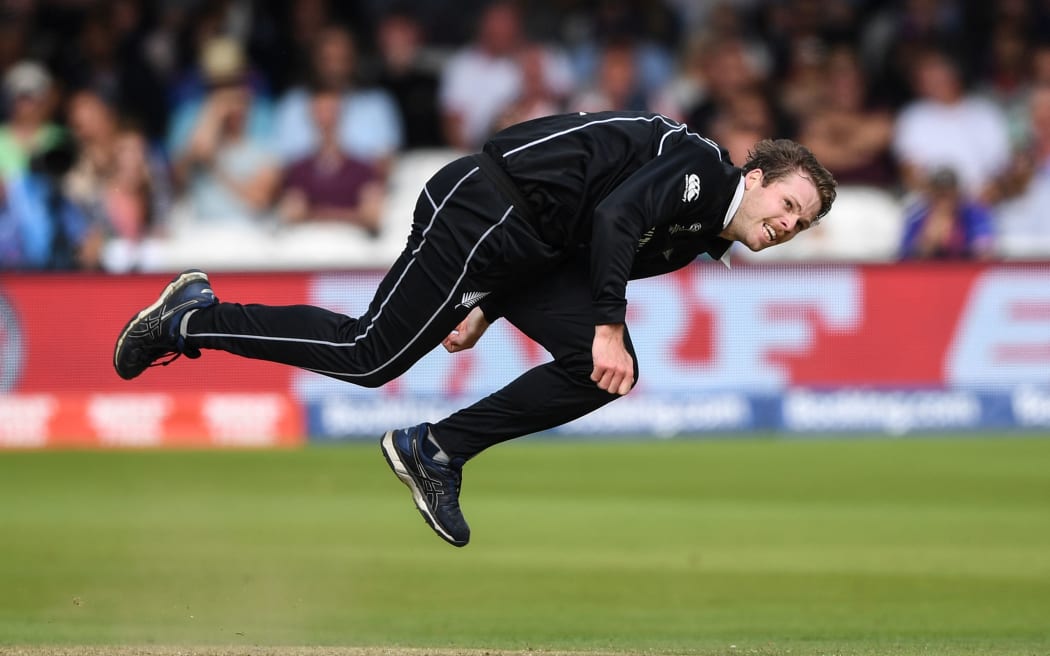 Black Caps Lockie Ferguson bowling.