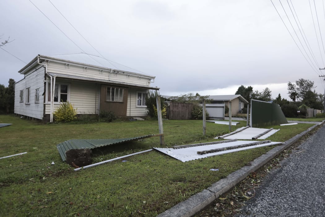 Broken fence on Brougham St in Westport
