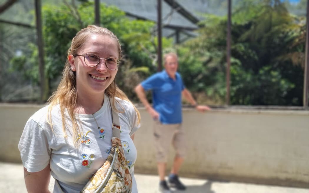 Pleakley's gutteral utterances caught French visitor Juliet Jones by surprise.