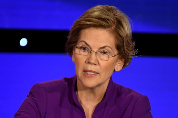 Democratic presidential hopeful Massachusetts Senator Elizabeth Warren participates of the seventh Democratic primary debate of the 2020 presidential campaign season.