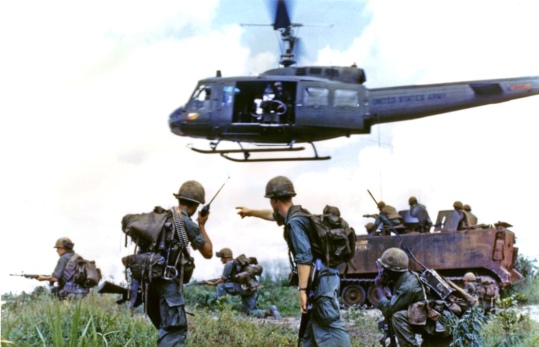 Members of Company "D", Second Batallion, Third Infantry, 199th Light Infantry Brigade, in Long Binh, Vietnam on October 6, 1969. Foto: Hector Robertin - U.S. Army via CNP +++(c) dpa - Report+++