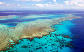 Landscape of the Great Barrier Reef in the Coral Sea off the coast of Queensland, Australia, 2018.
