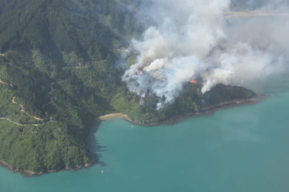 Helicopters fought the blaze with monsoon buckets.