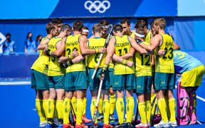 Australia men's hockey team at the Tokyo Olympics.