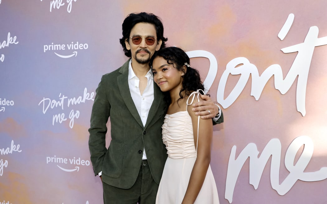 HOLLYWOOD, CALIFORNIA - JULY 11: (VANITY FAIR OUT) (L-R) John Cho and Mia Isaac attend the Los Angeles Special Screening of Amazon's "Don't Make Me Go" at NeueHouse Los Angeles on July 11, 2022 in Hollywood, California. (Photo by Kevin Winter/THR/Getty Images)